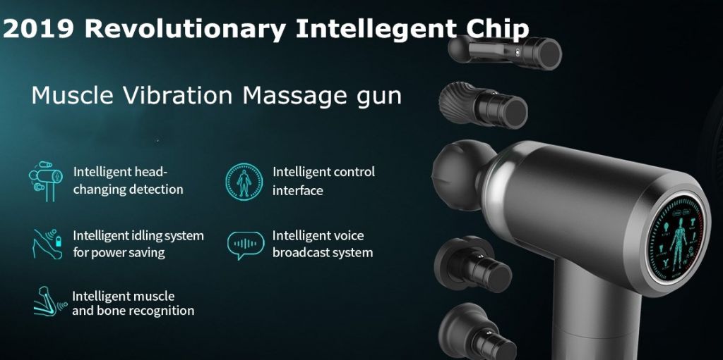 Intelligent muscle deep fascia vibration massage gun percussion fascia gun