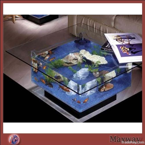 Transparent 25 Gallon Acrylic Coffee Table Aquarium