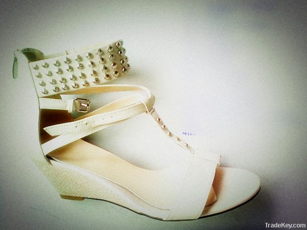 lady fashion sandals(high heel;women PU shoes)
