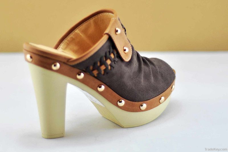 lady high heel slipper sandals(high heel;women PU shoes)