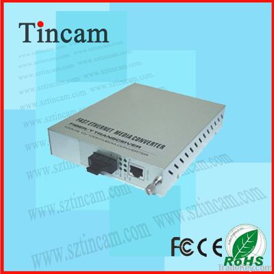 10/100Base-TX to 100Base-FX Ethernet to Fiber Media Converter, Single