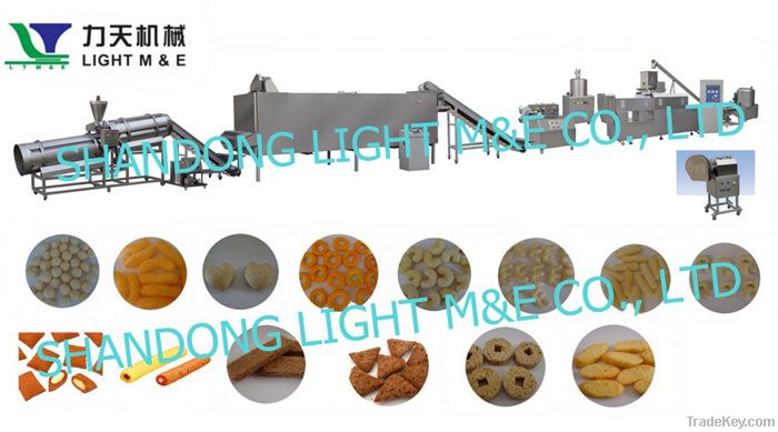 Puffed Core Filling and Inflating Snacks Processing Line