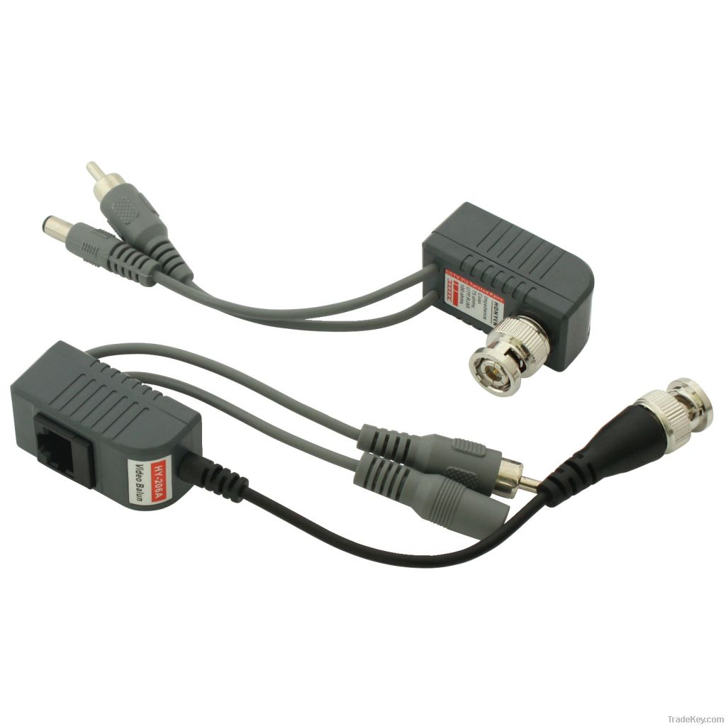 1CH Passive Video Balun with Power-Video-Audio/Data