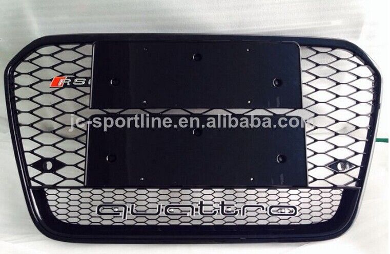 Glossy Black A6 RS6 Style Grill Grille For Audi A6 Quattro 2014