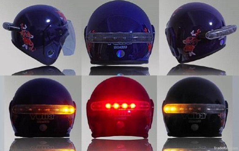 LED break and turn light for helmet