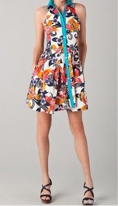 Ladies' printed cotton dress