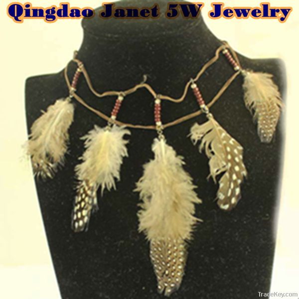 2013  new fashion feathers necklaces