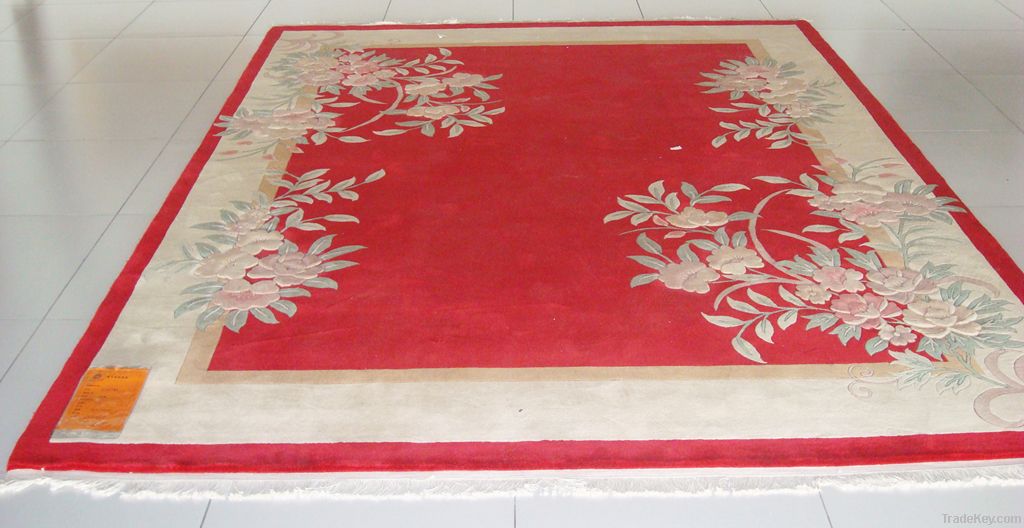 Handmade wool area rug