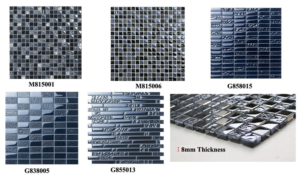 New Design Living Room and Bathroom Wall Stone Crystal Glass Mosaic Tiles