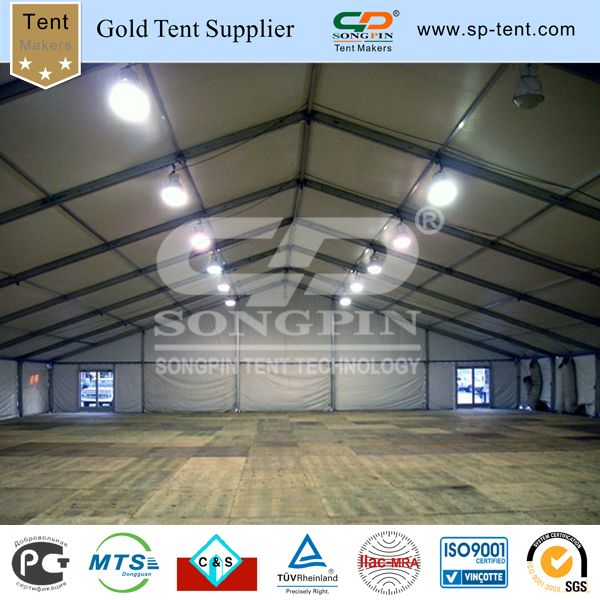 AC Weighted Clearspan marquee 25x35m with sidewalls for 1000 people ceremony or public assemblies