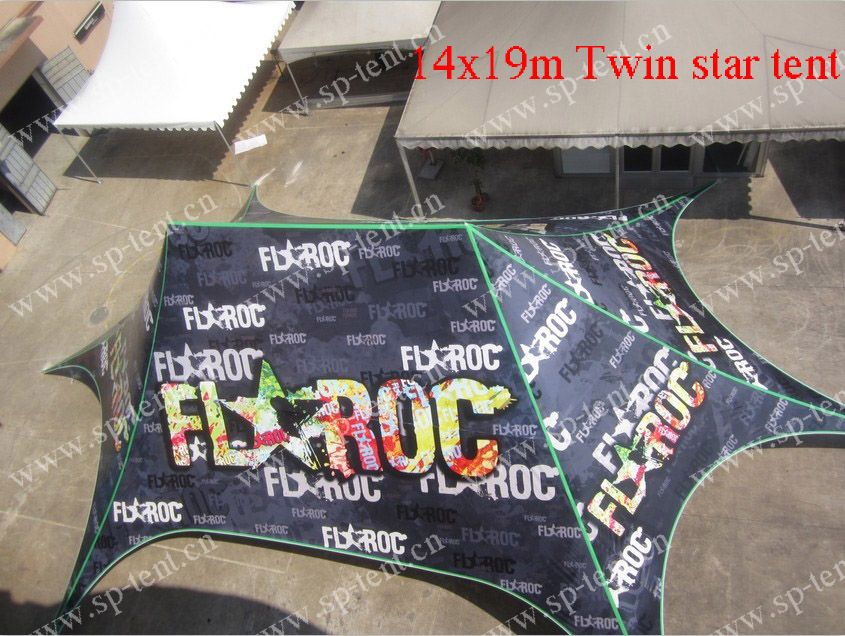 Custom printing 12x17m Twin star tent used for club (0.29cbm/110kgs)