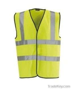 yellow high visibility reflective safety vest with EN471 standard