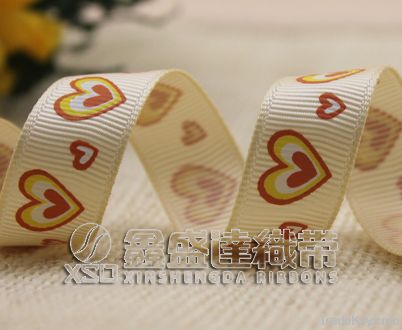 Polyester Grosgrain Ribbon with Christmas Printing