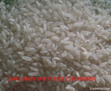 Vietnamese long grain white rice 25% broken