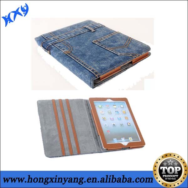 New Denim Jeans Smart Cover Case for iPad 2 3 4 with Auto Sleep Wake