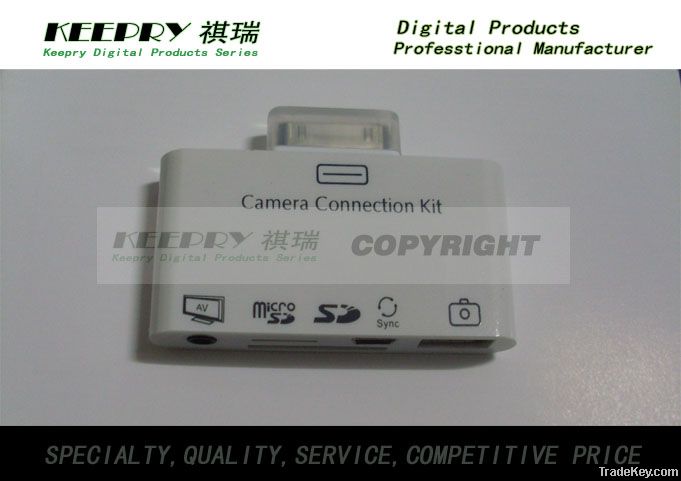 5 in 1 Camera Connection Kit for iPad or iPad 2 + AV USB SD Card Reade