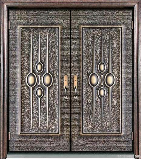 High Quality Copper Carved Exterior Security Door