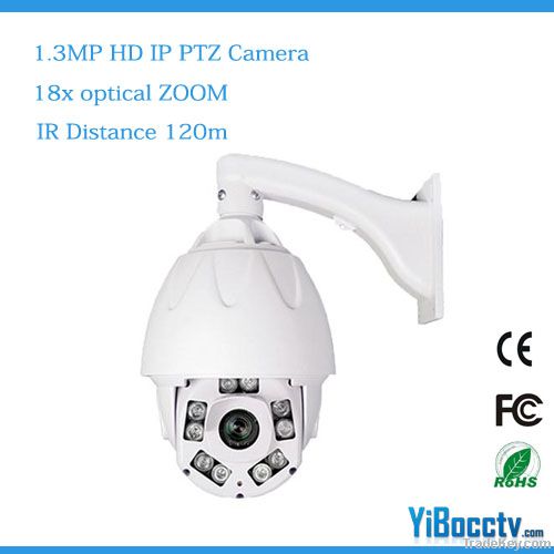 1.3 Megapixel IP HD PTZ Speed Dome Camera IR infrared distance 120M IP