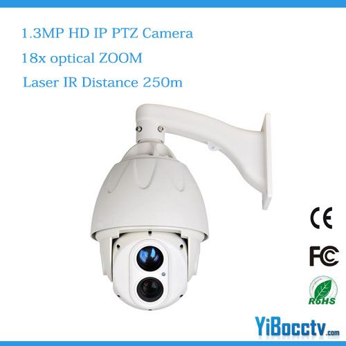 1.3 MP HD PTZ Dome Camera Laser LED distance 250m
