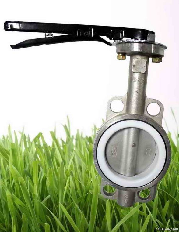 Wafer Stainless Steel Butterfly Valve with PTFE Sea