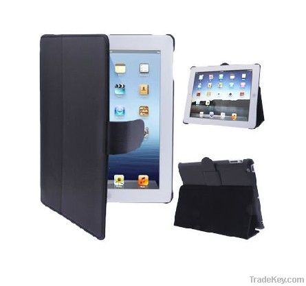 360 degree rotating stand PU leather case for ipad 2 3