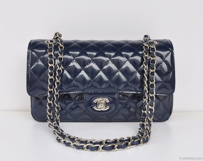 CC Black Sheepskin Leather Handbag Bag 1113