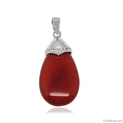 925 sterling silver pendant with agate