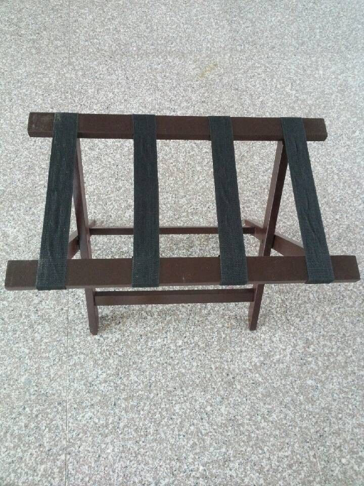 wooden luggage rack for hotel room