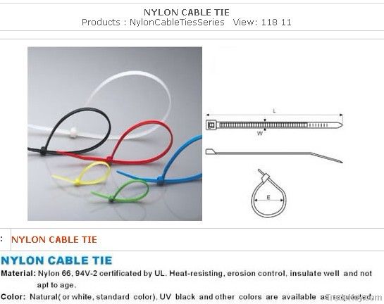 8" self-locking nylon cable ties/3mmX200mm/2.5mmX200mm