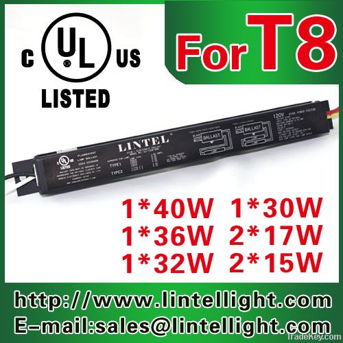 UL listed T8 fluorescent lamp light slim electronic ballast
