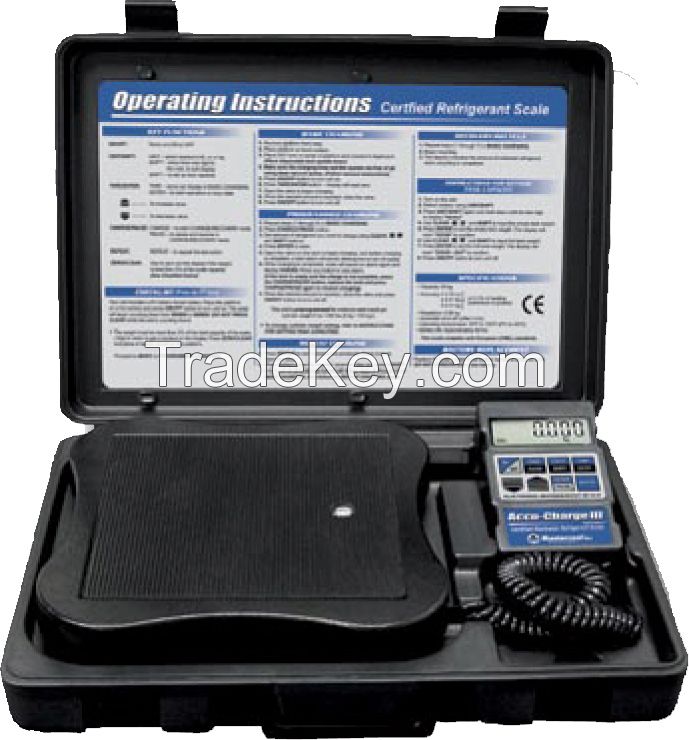 Electronic scale for gas refrigerants