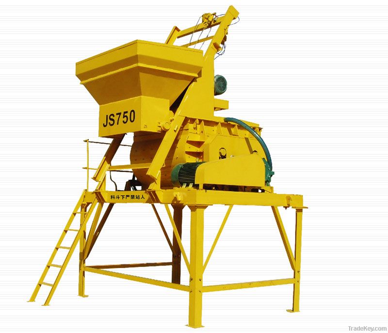 JS500 twin shift forced electric Concrete Mixer with lift
