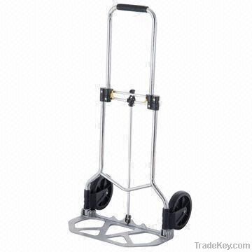 Foldable aluminum hand truck with 100kg load capacity