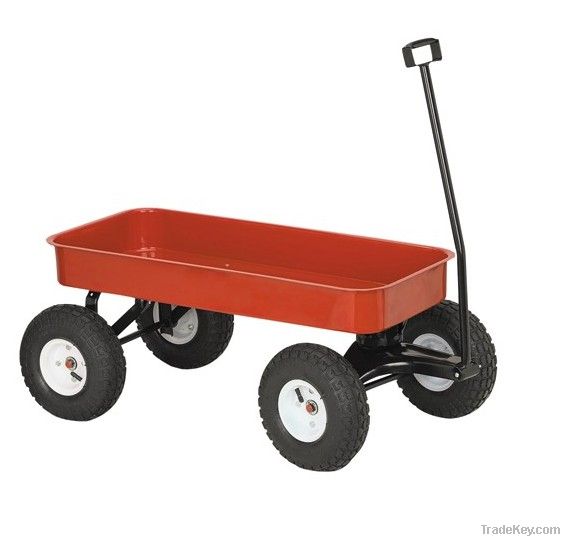 Tool Cart/Trailer with Wooden Guardrail, Steel Tray and 150kg Loading