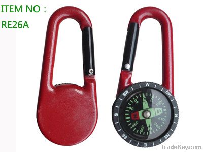 Carabiner Compass, Hook Compass, Promotion Keychain