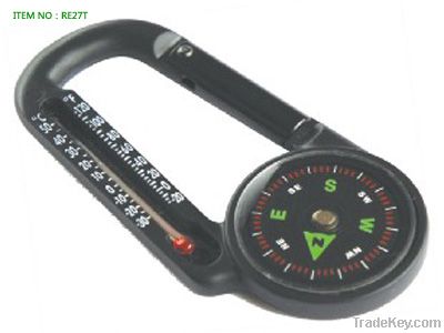 carabiner compass, hook compass, promotion keychain