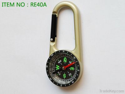 carabiner compass, hook compass, promotion keychain