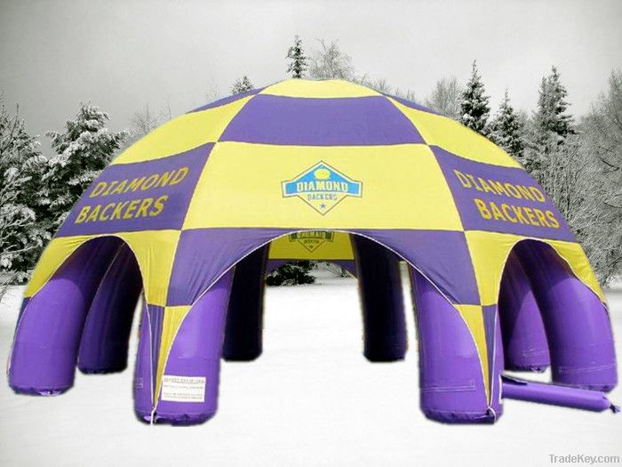 Inflatable tent for advertising