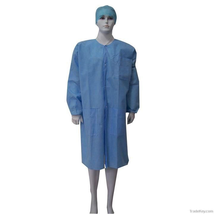 disposable nonwoven sms blue gown for medical and surgical use