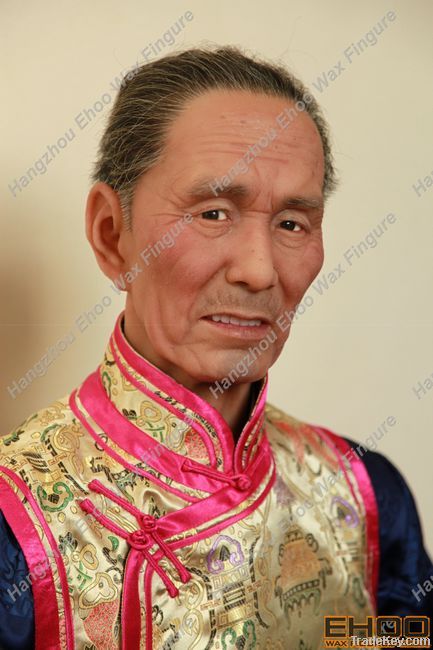 mongolian life size silicone sculpture