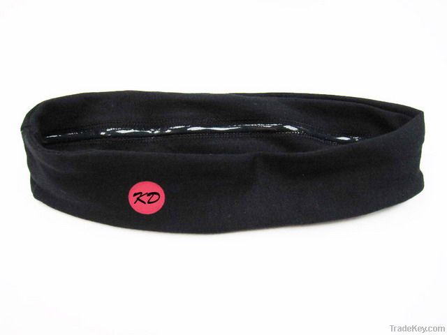 Sport headbands with silicone strip for non-slip