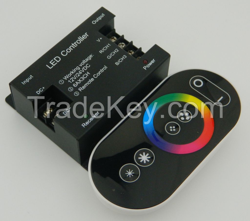 RF touch RGB strip controller color packing DC12-24V for RGB color led lighting products