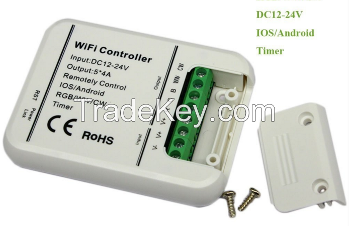 Wifi 5 Channels Controller (rgb/ww/cw)   Ios Iphone Android Smartphone Dc12-24v