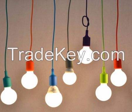 Candyâ€‚Colorâ€‚Styleâ€‚Siliconeâ€‚pendant lightâ€‚LEDâ€‚Ceilingâ€‚Lampâ€‚for Room E27 Suspension