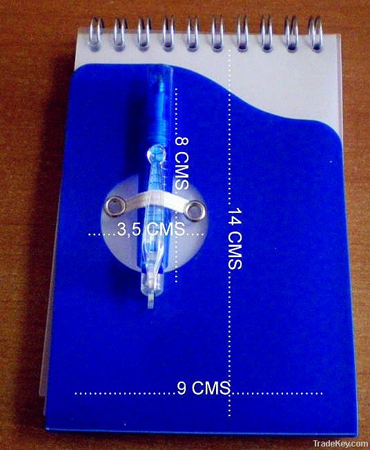 PP Cover Note Book With Pen