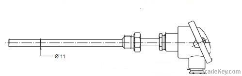 Temperature sensor probe, thermocouple, RTD