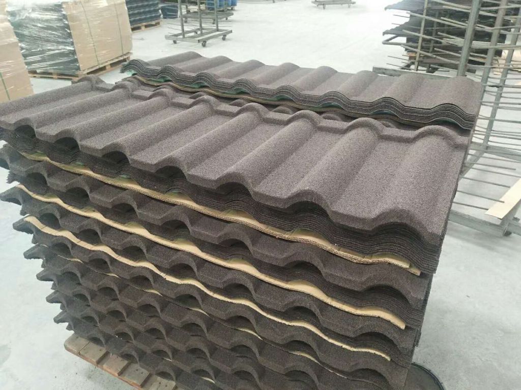 1340x420mm size & alum-zinc steel sheet material color stone coated steel roof tiles