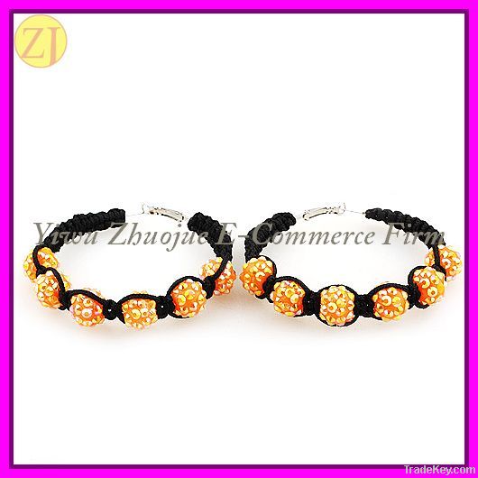 2012 Hotest Resin Beads Shamballa Hoop Earring Jewellery EH-896