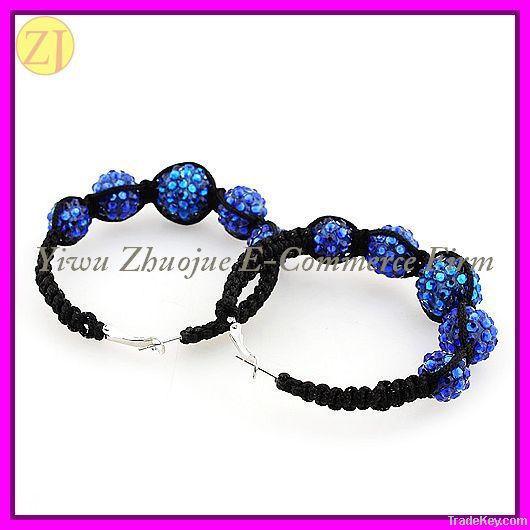 2012 Hotest Resin Beads Shamballa Hoop Earring Jewellery EH-896