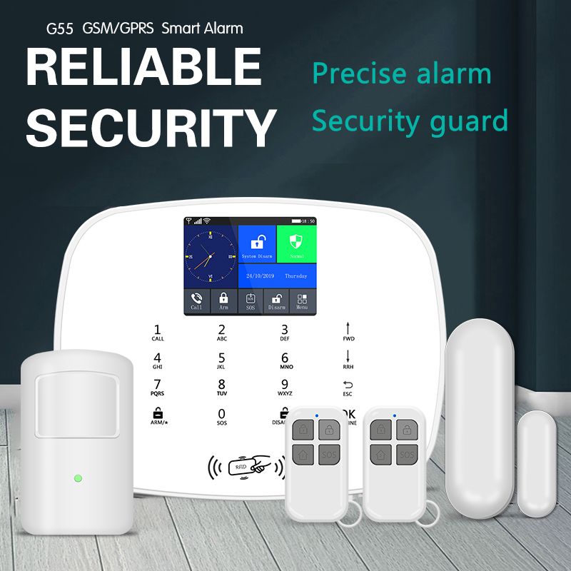 New Design Wifi+gsm Home Security Alarm System Tft2.4inch Screen Anti Theft